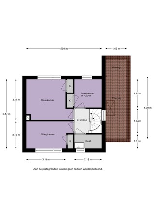 Floorplan - Bergenstraat 13, 3267 LA Goudswaard